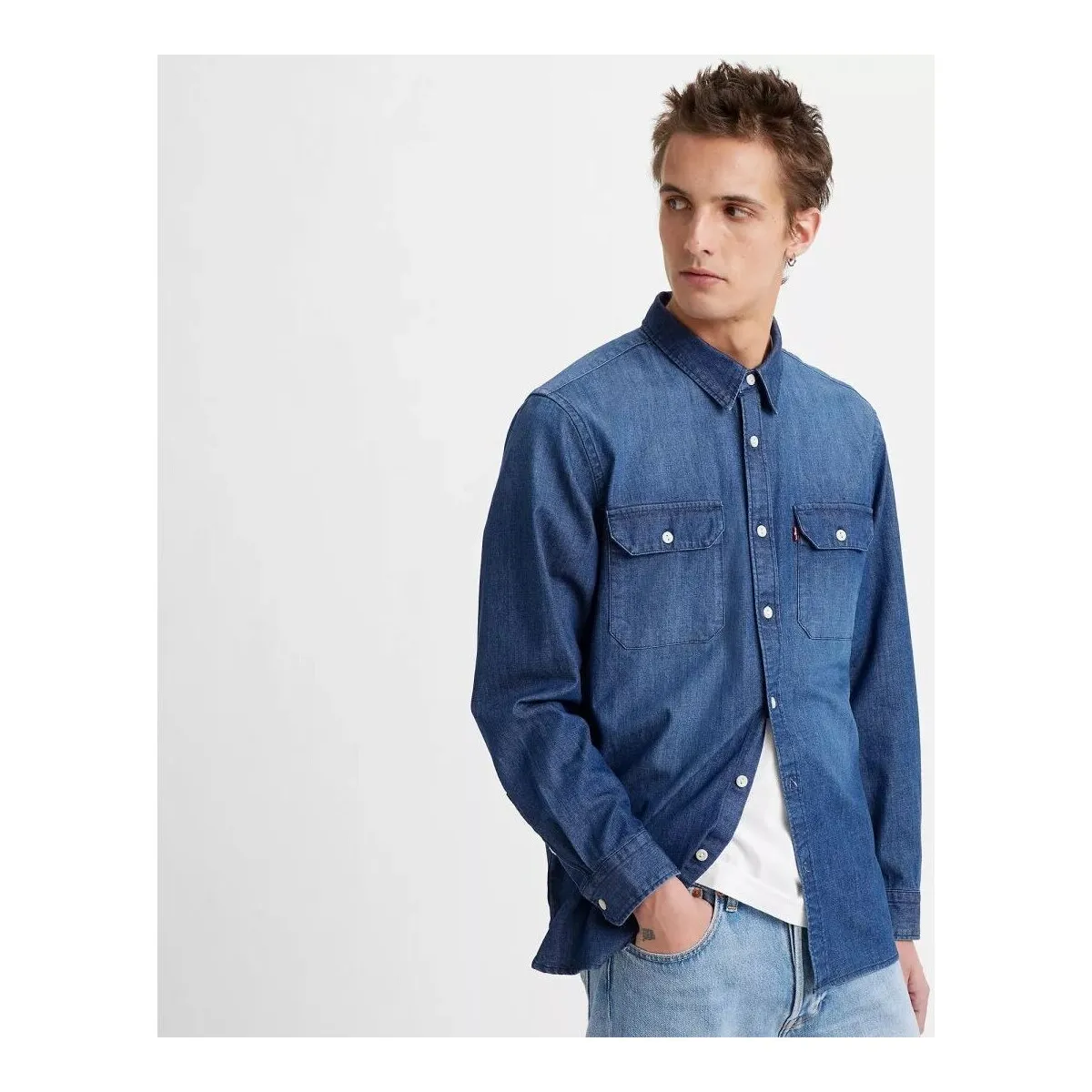 19573 0211  JACKSON WORKER OVERSHIRTSTERLING DARK WASH