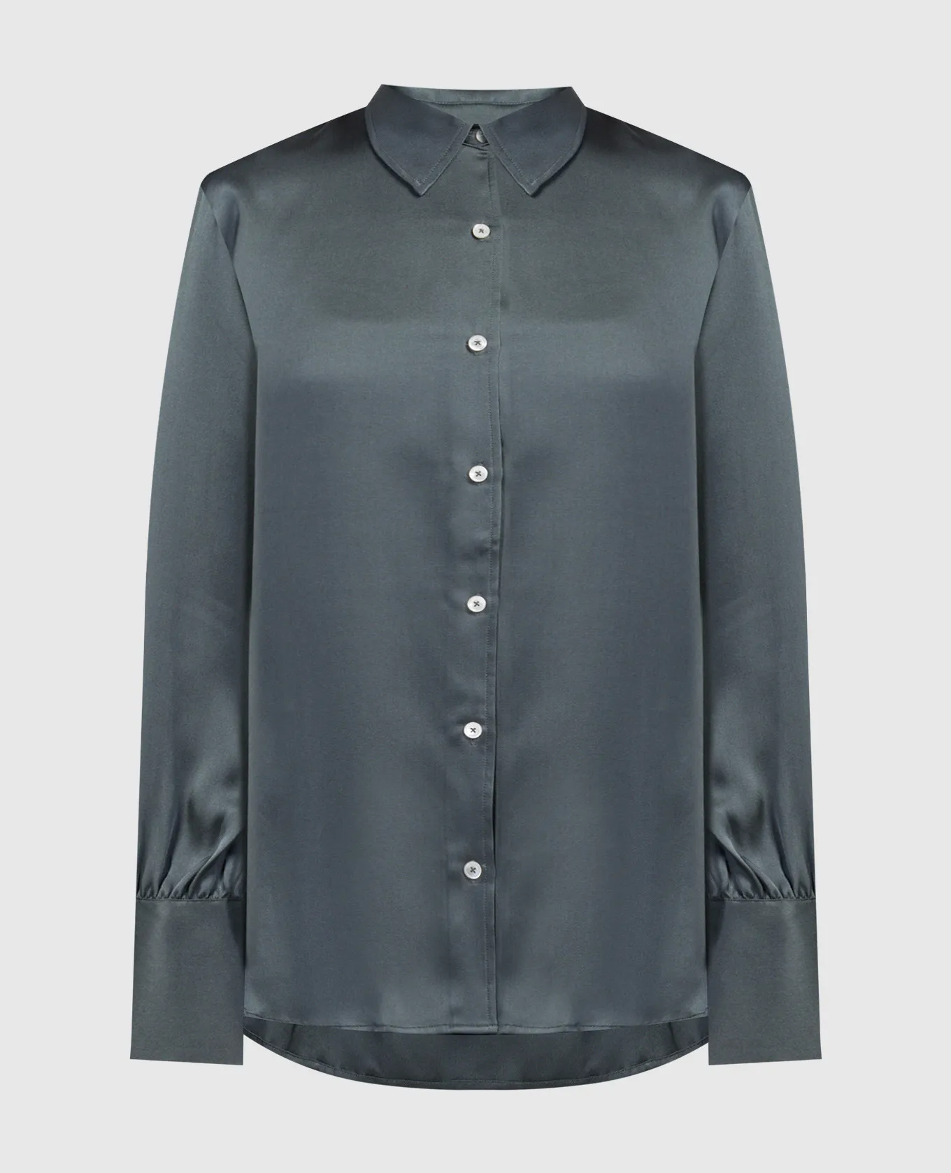 Anine Bing Monica green silk blouse