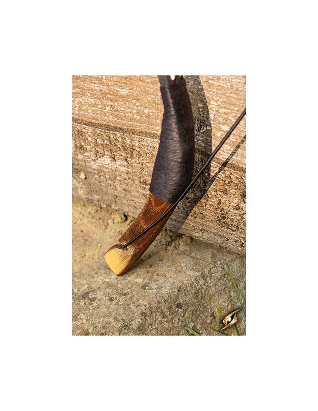 Arco medieval negro para usar montado a caballo. 118 cm.