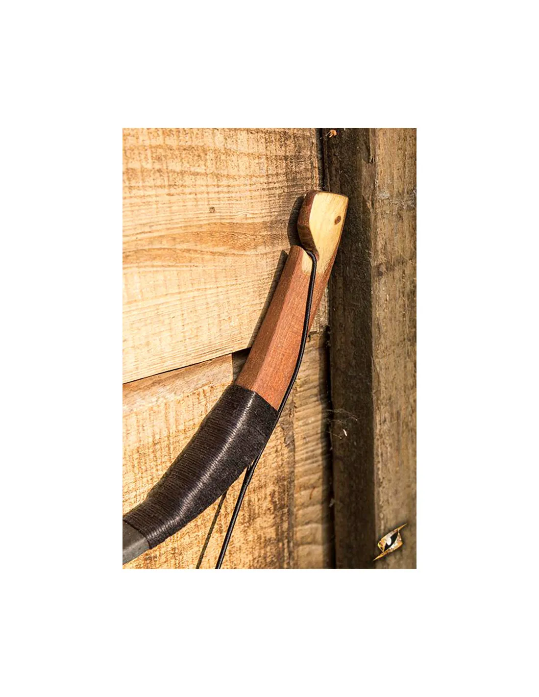 Arco medieval negro para usar montado a caballo. 118 cm.