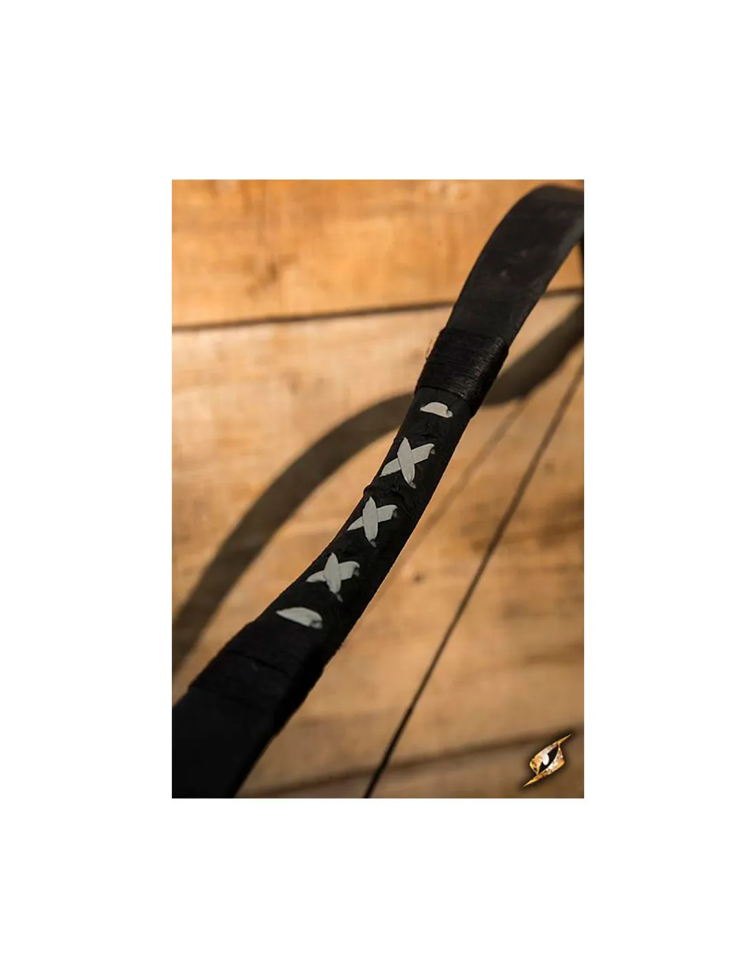 Arco medieval negro para usar montado a caballo. 118 cm.