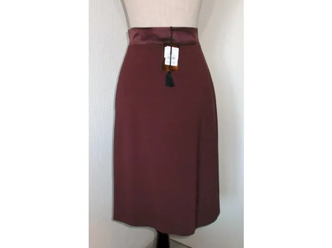 Autre Marque Falda Marrón oscuro 