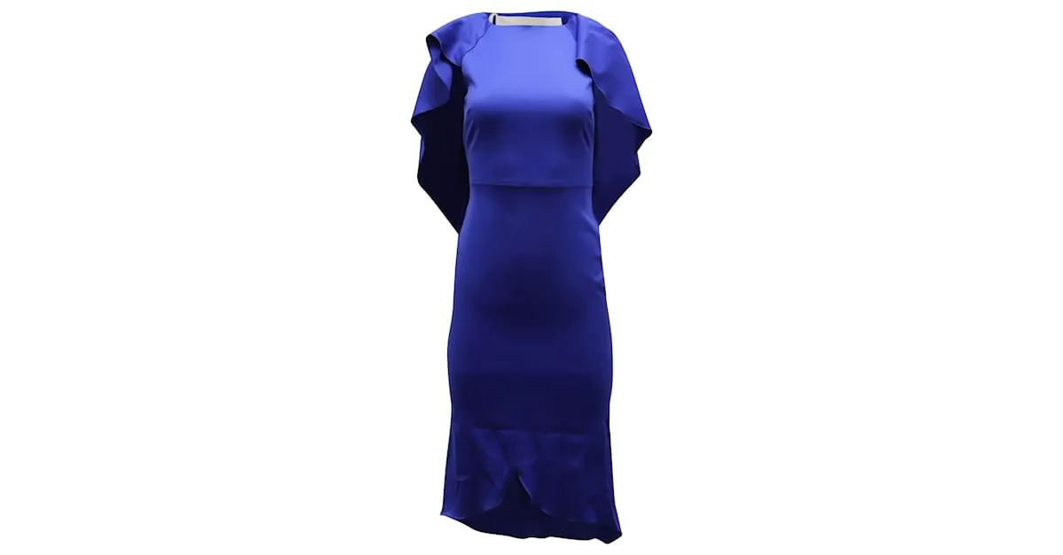 Autre Marque VESTIDO CAPA Midi Antonio Berardi De Lana Azul 