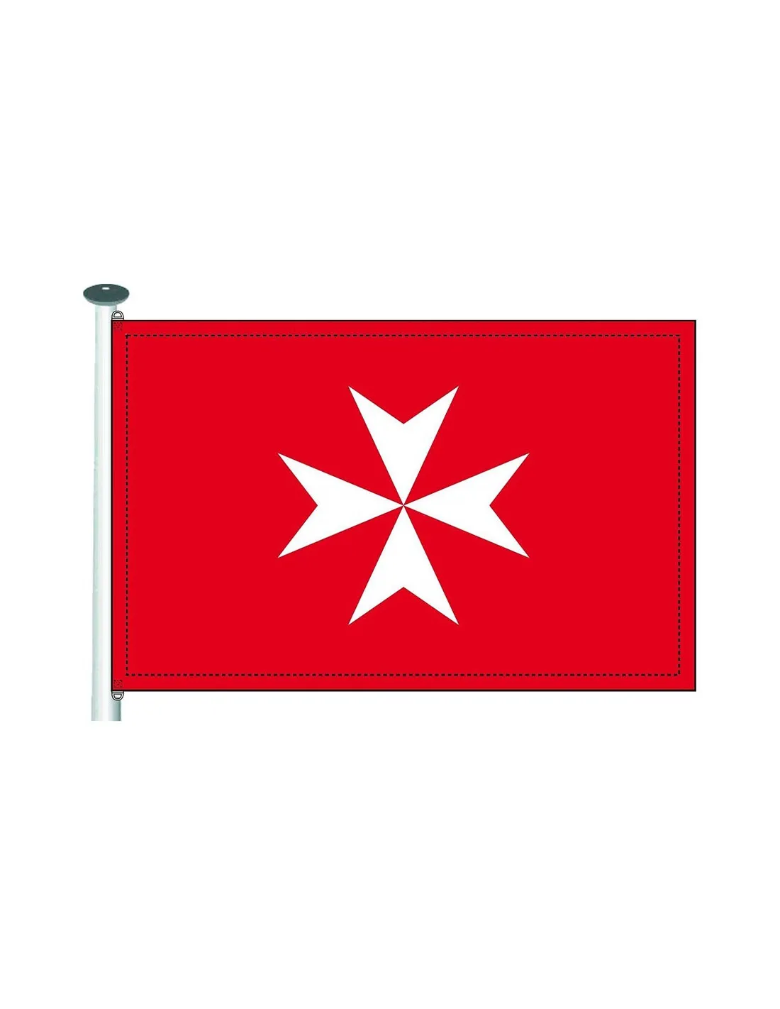 Bandera templaria Orden de Malta