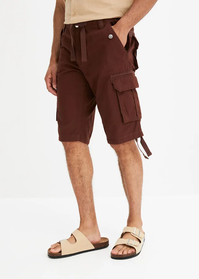Bermudas de estilo cargo, regular fit Marrón tierra