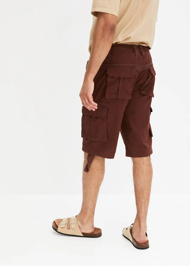 Bermudas de estilo cargo, regular fit Marrón tierra