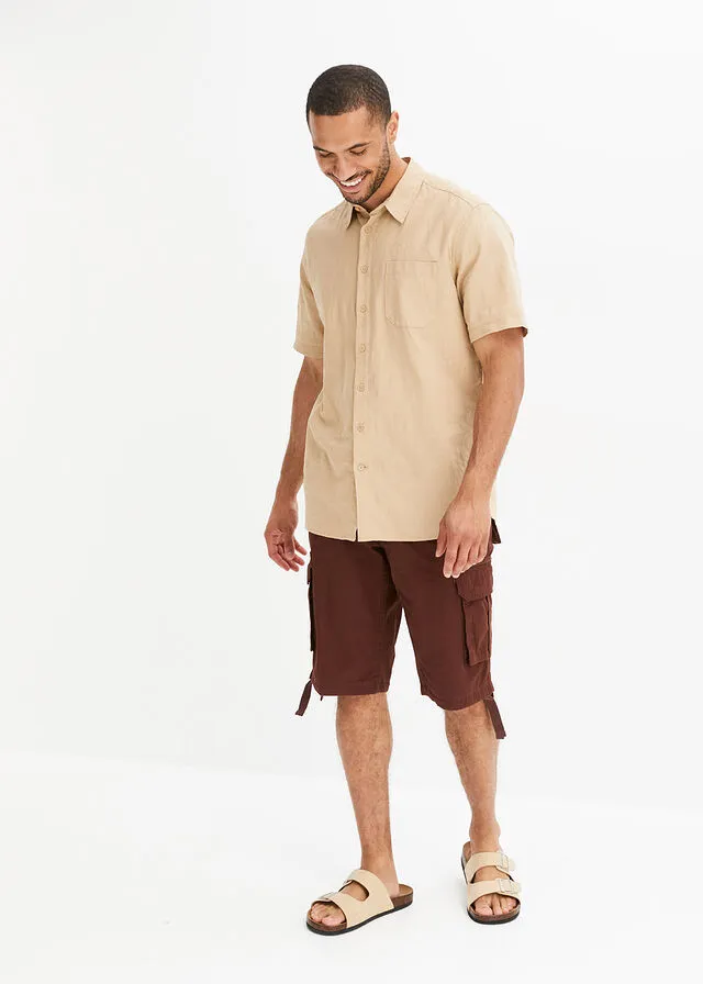Bermudas de estilo cargo, regular fit Marrón tierra