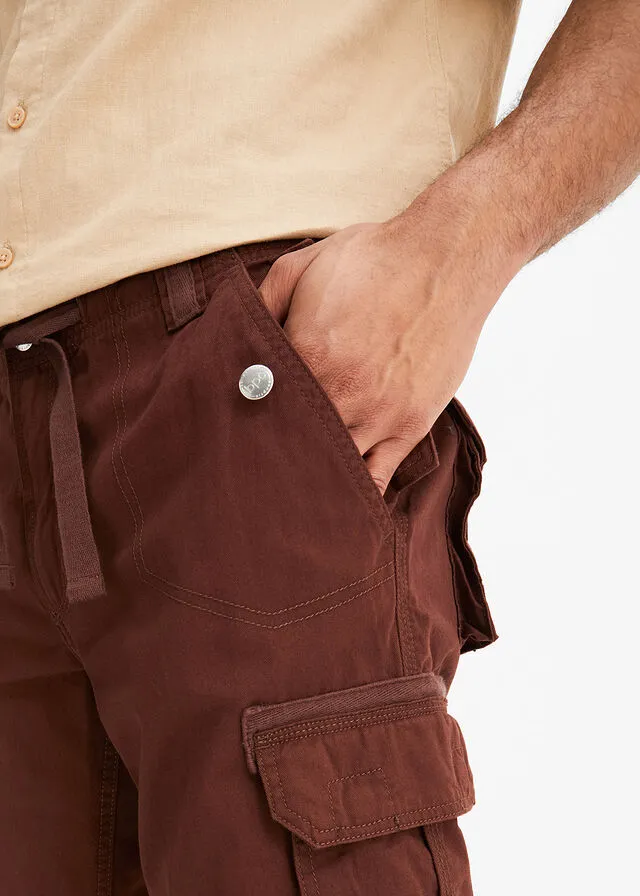 Bermudas de estilo cargo, regular fit Marrón tierra