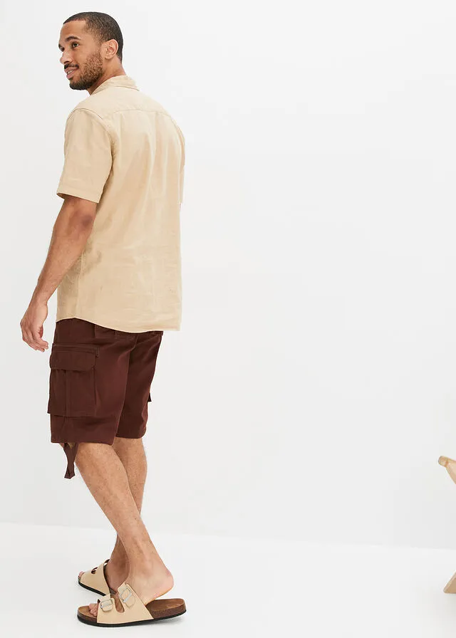 Bermudas de estilo cargo, regular fit Marrón tierra