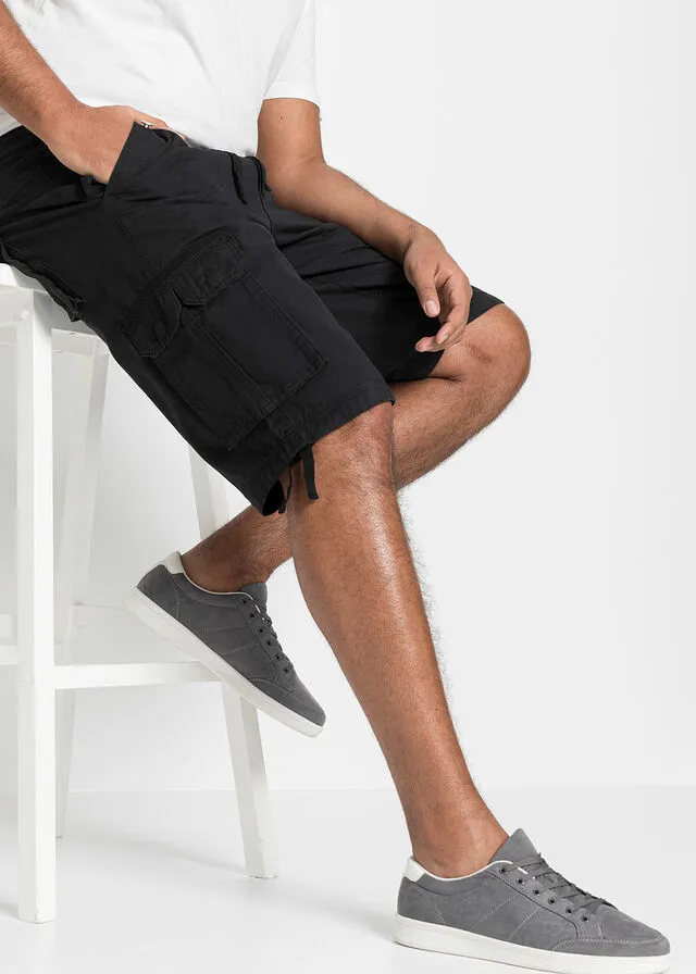 Bermudas de estilo cargo, regular fit Negro