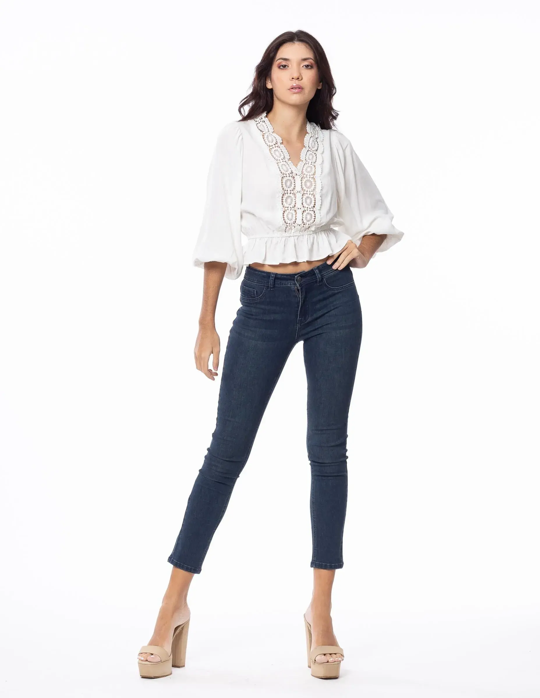 Blusa con encaje