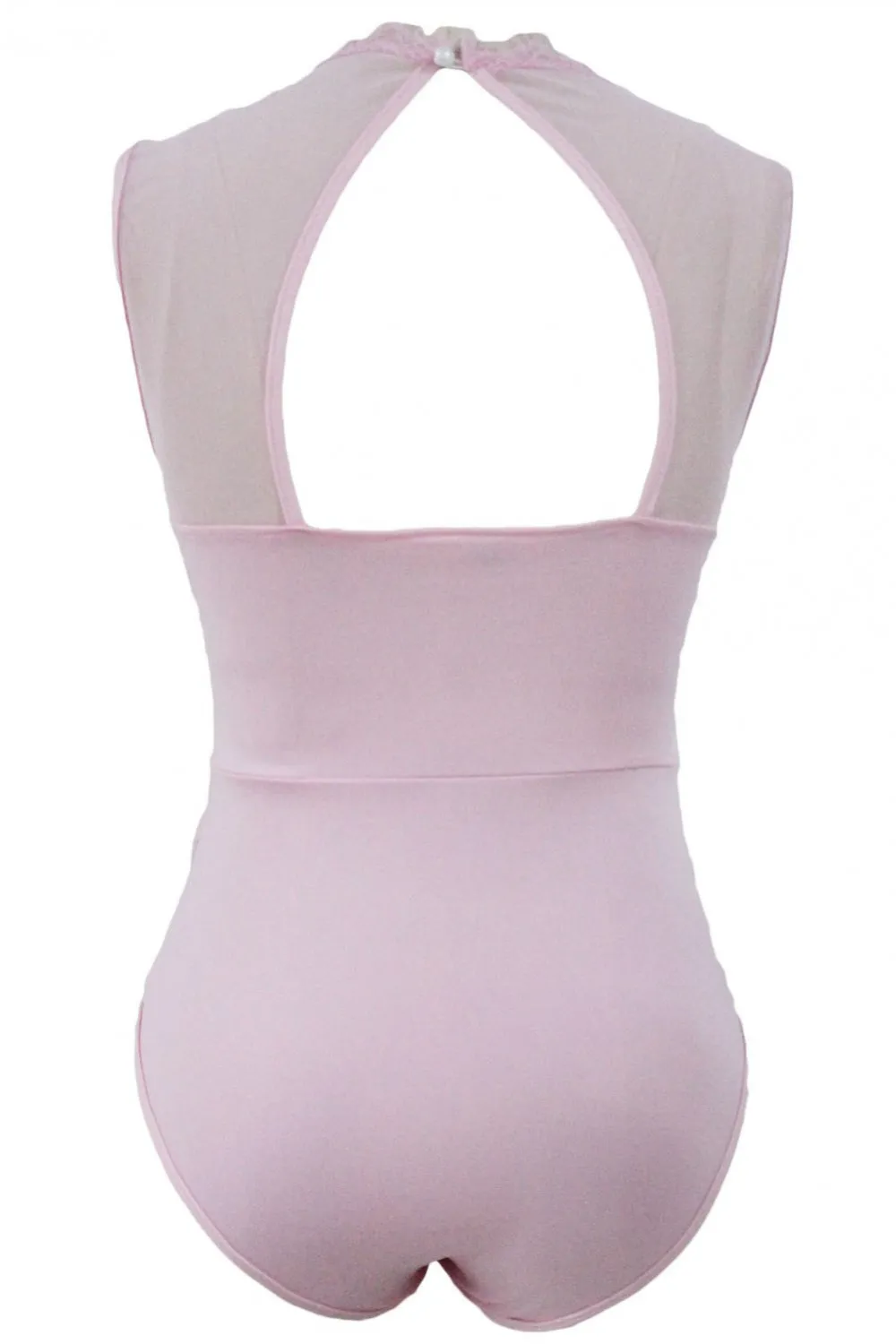 Body rosa con encaje