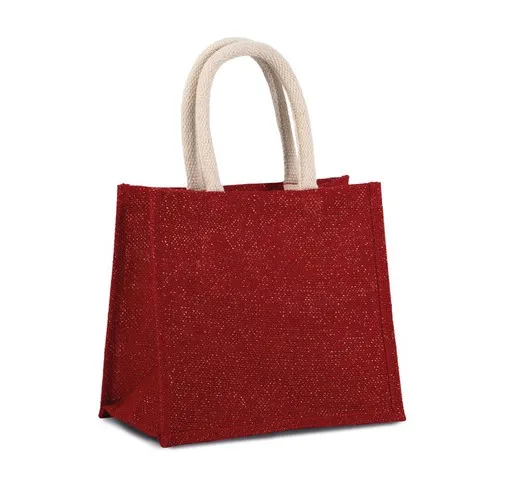 Bolsa Estilo Cesta De Tela De Yute, Modelo Mediano