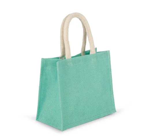 Bolsa Estilo Cesta De Tela De Yute, Modelo Mediano