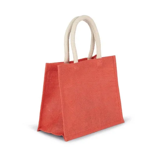 Bolsa Estilo Cesta De Tela De Yute, Modelo Mediano