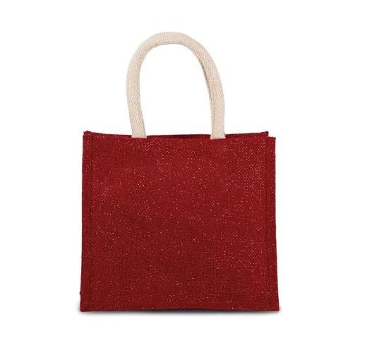 Bolsa Estilo Cesta De Tela De Yute, Modelo Mediano