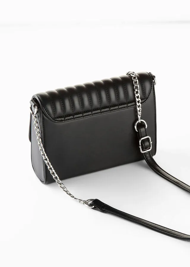 BOLSO DE ESTILO BANDOLERA NEGROPLATEADO