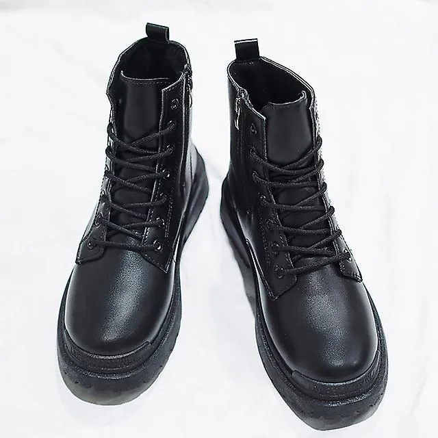 Botines de invierno Hombres Vaquero Punk Botas calientes Hombres Zapatos de estilo callejero Otoño al aire libre Bota de motocic