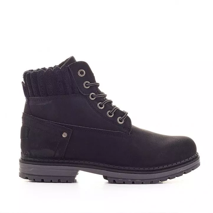 BOTINES PLANOS NEGROS DE ESTILO MONTAñA A57832