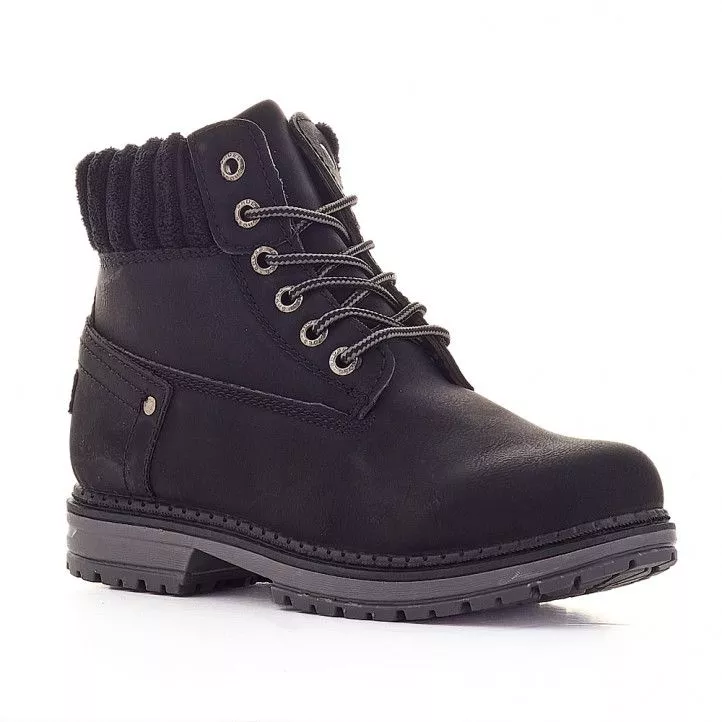 BOTINES PLANOS NEGROS DE ESTILO MONTAñA A57832
