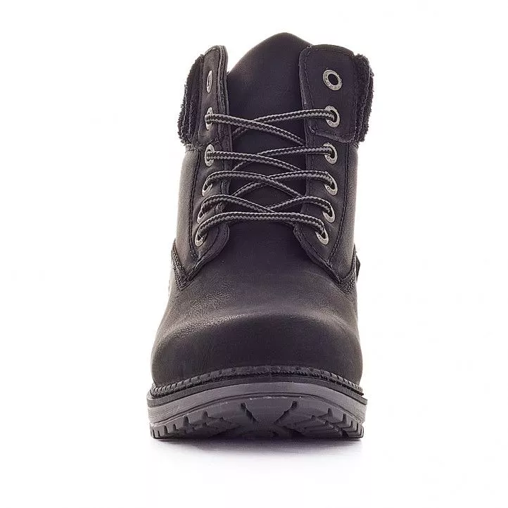 BOTINES PLANOS NEGROS DE ESTILO MONTAñA A57832