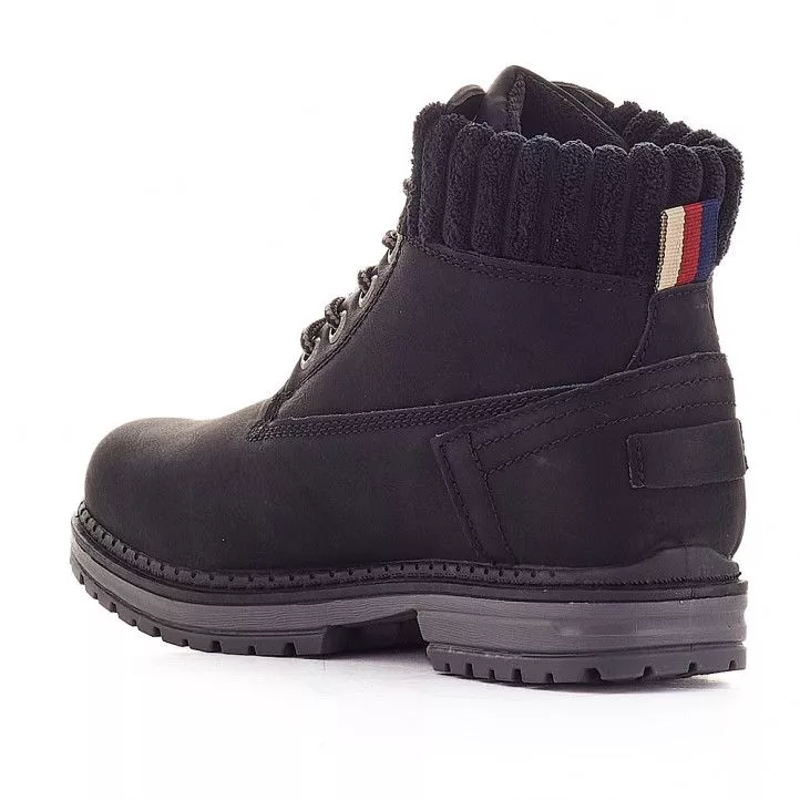 BOTINES PLANOS NEGROS DE ESTILO MONTAñA A57832