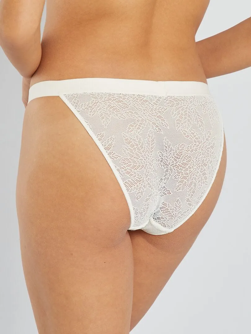 BRAGUITA DE ENCAJE 'SANS COMPLEXE'  BLANCO