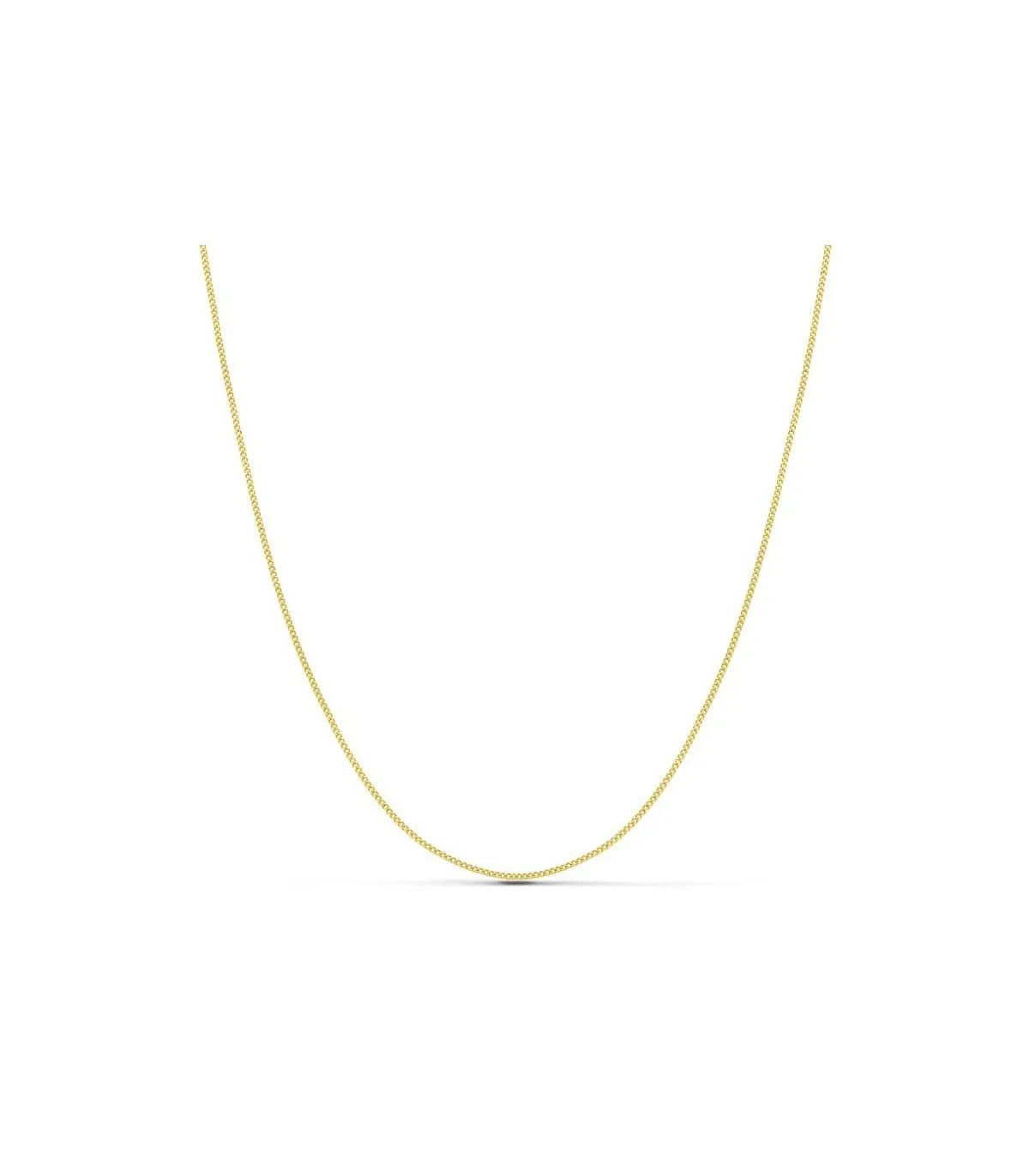 Cadena Barbada 1mm Oro 18 K 50cm