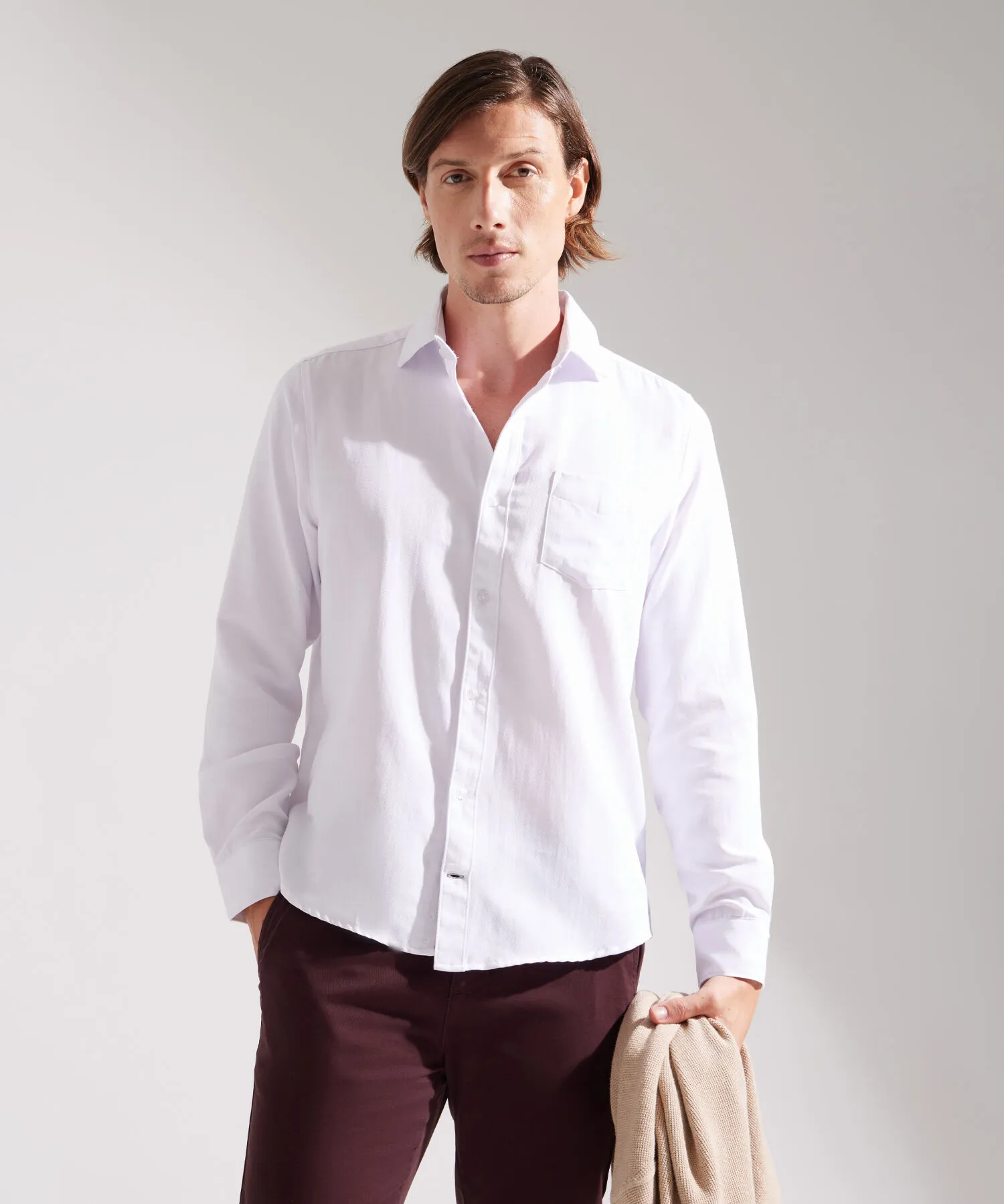 CAMISA CORBATERA MANGA LARGA