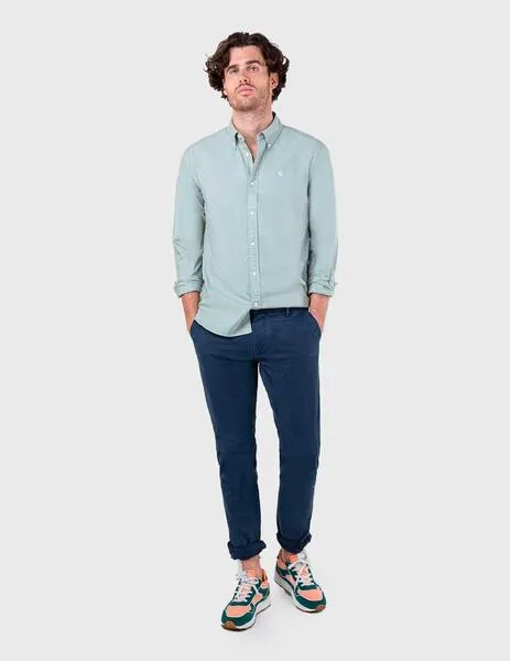 Camisa El Ganso Garment Dyed Liquen para hombre