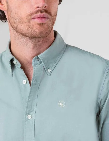 Camisa El Ganso Garment Dyed Liquen para hombre