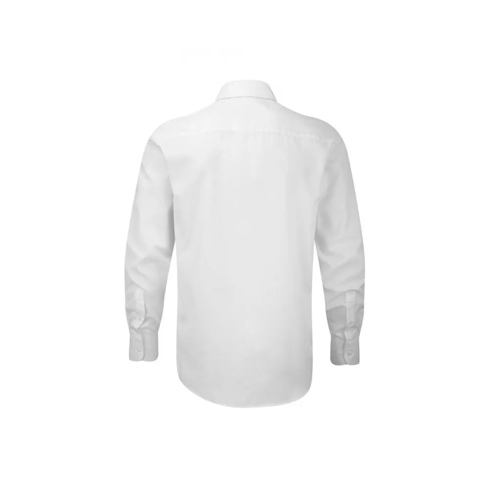 Camisa en espiguilla manga larga hombre