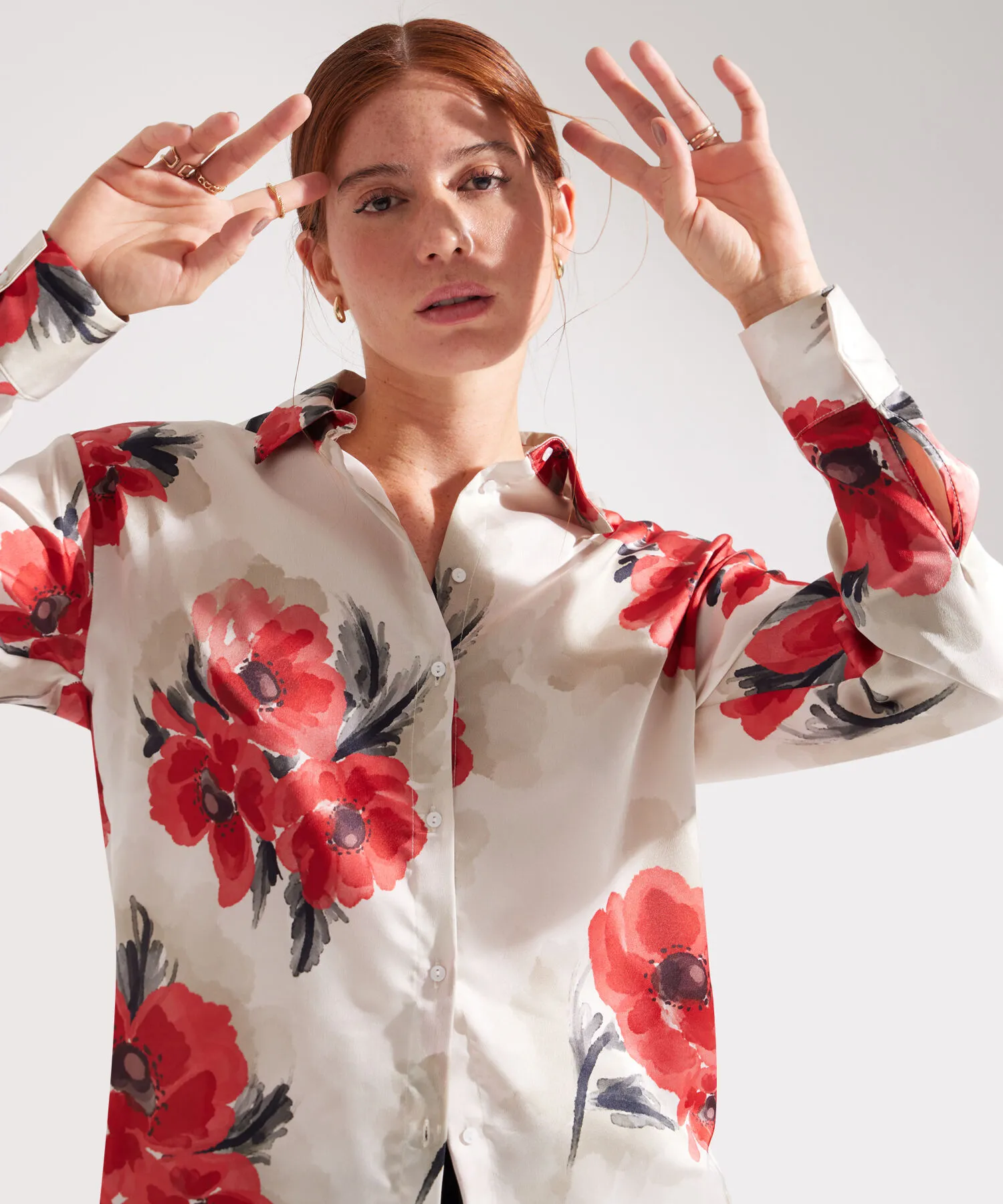 CAMISA ESTAMPADA MANGA LARGA