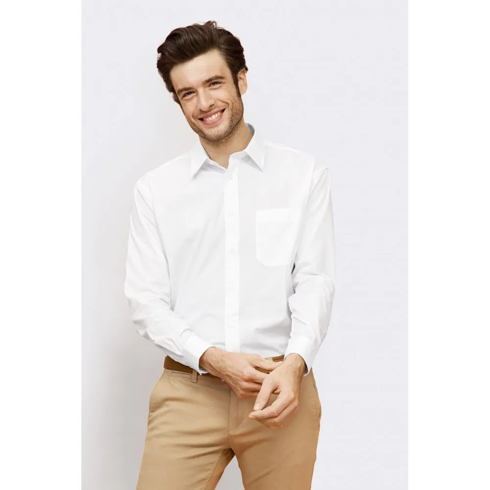 CAMISA HOMBRE POPELÍN MANGA LARGA