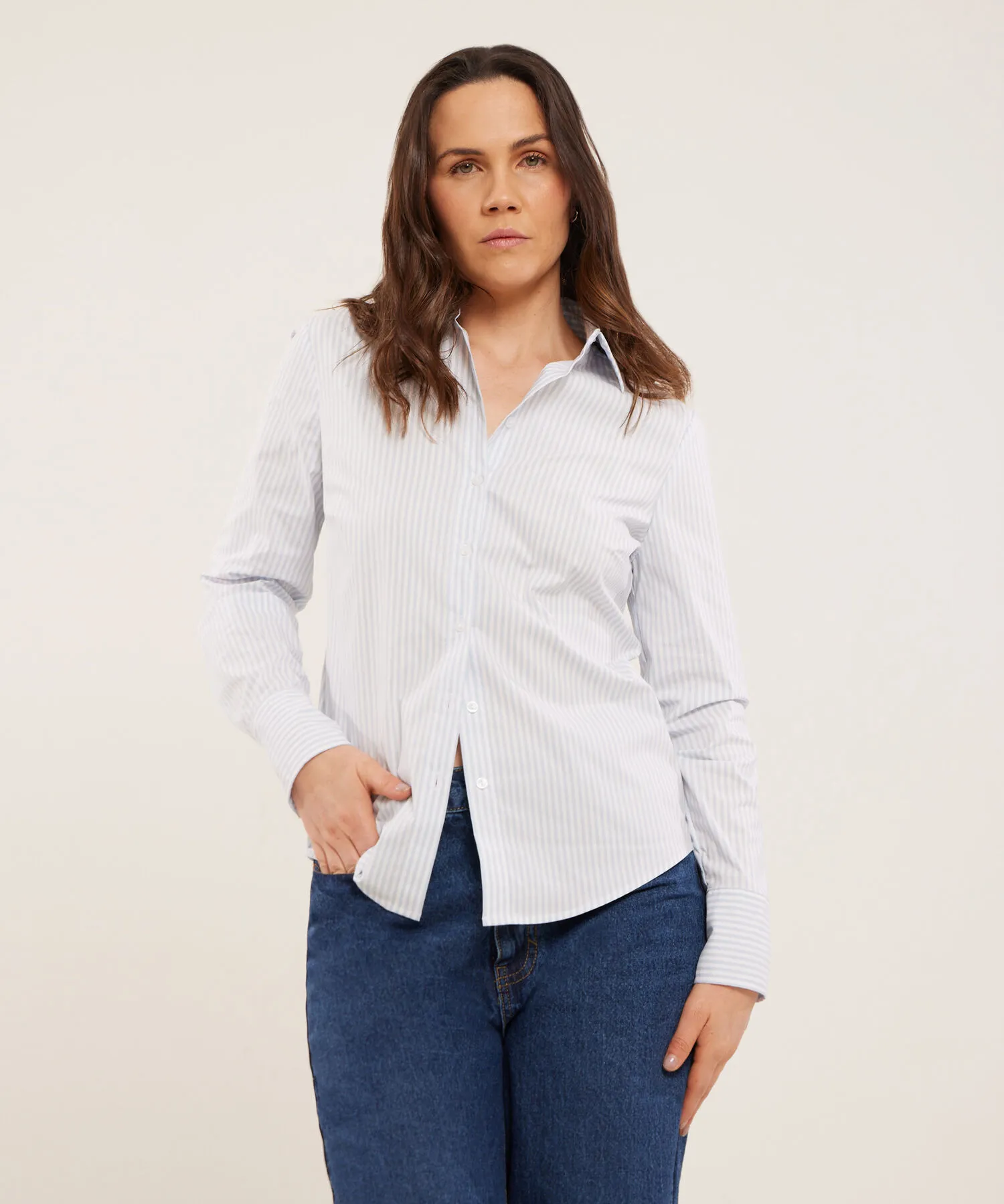 CAMISA MANGA LARGA A RAYAS