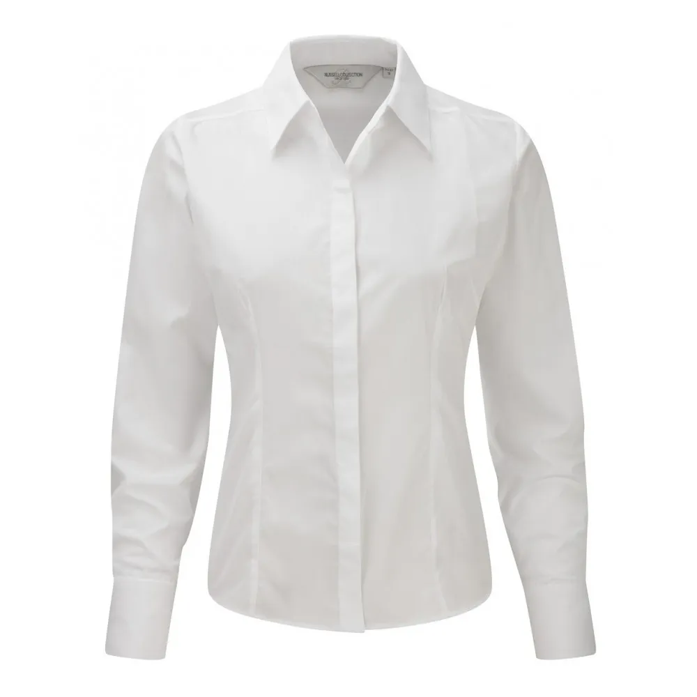 Camisa Popelina manga larga mujer