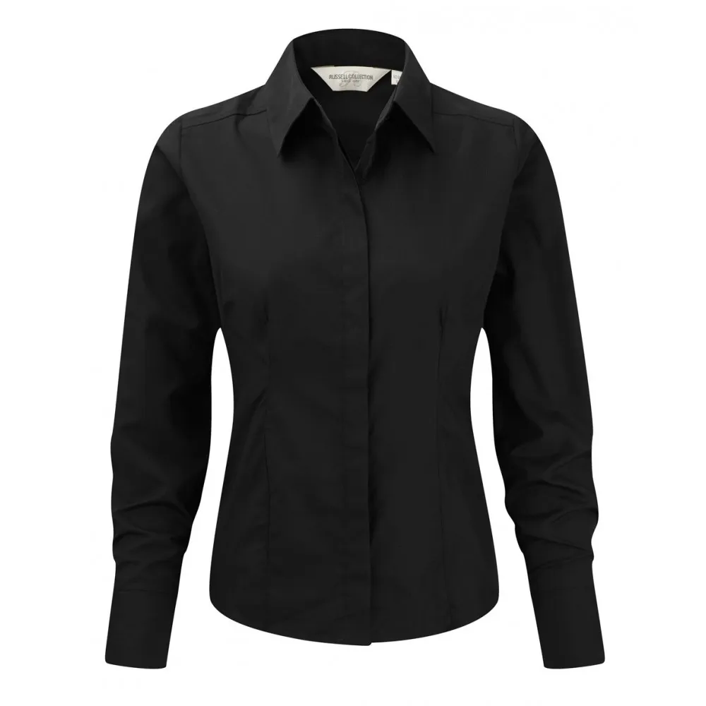 Camisa Popelina manga larga mujer