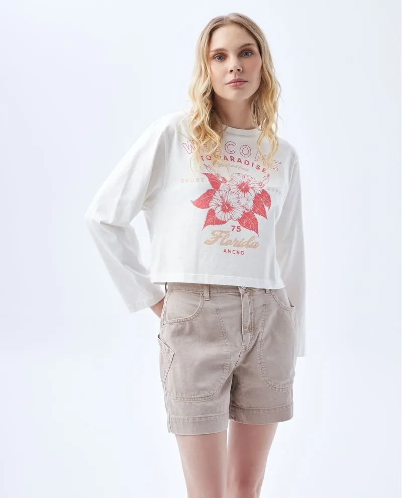 Camiseta manga larga para mujer