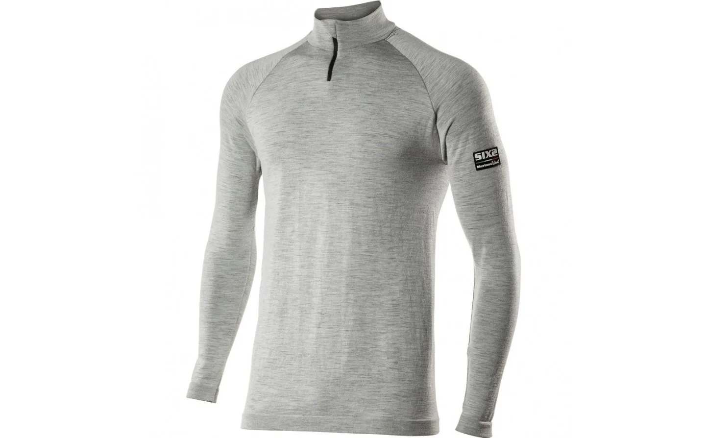 CAMISETA TéRMICA SIX2 MERINOS CON CUELLO ALTO GRIS |T13MLXLWOGR|