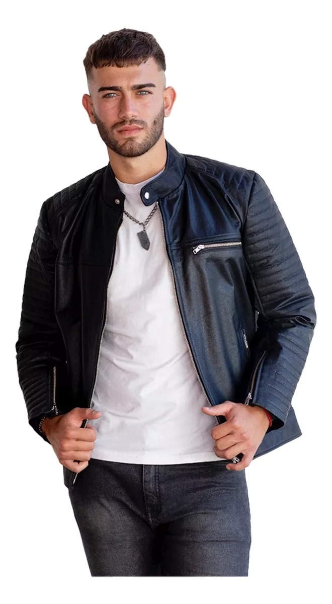 CAMPERA DE CUERO DE OVEJA 100% LEGITIMO DE HOMBRE  PAU