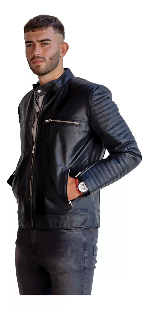 CAMPERA DE CUERO DE OVEJA 100% LEGITIMO DE HOMBRE  PAU