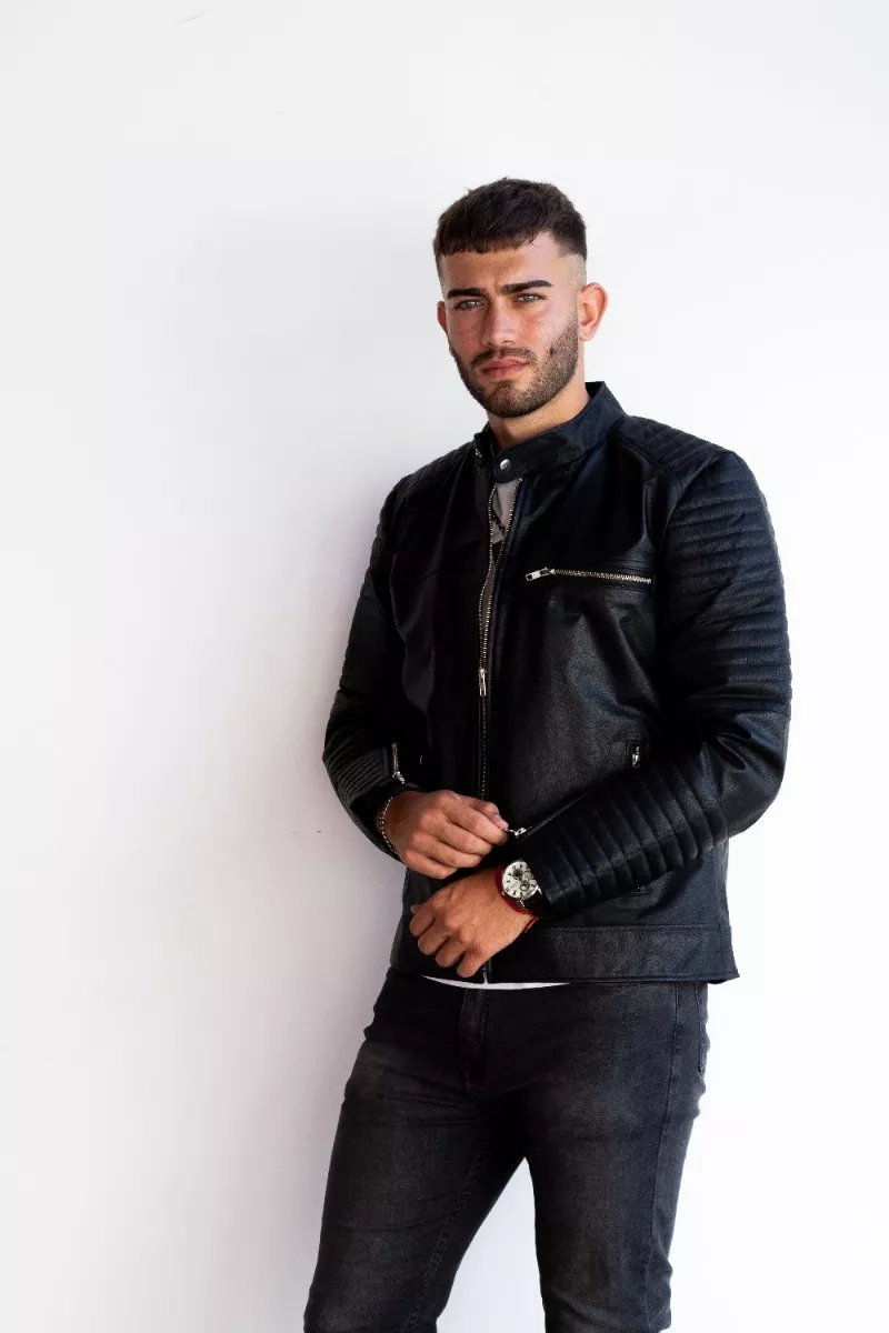 CAMPERA DE CUERO DE OVEJA 100% LEGITIMO DE HOMBRE  PAU
