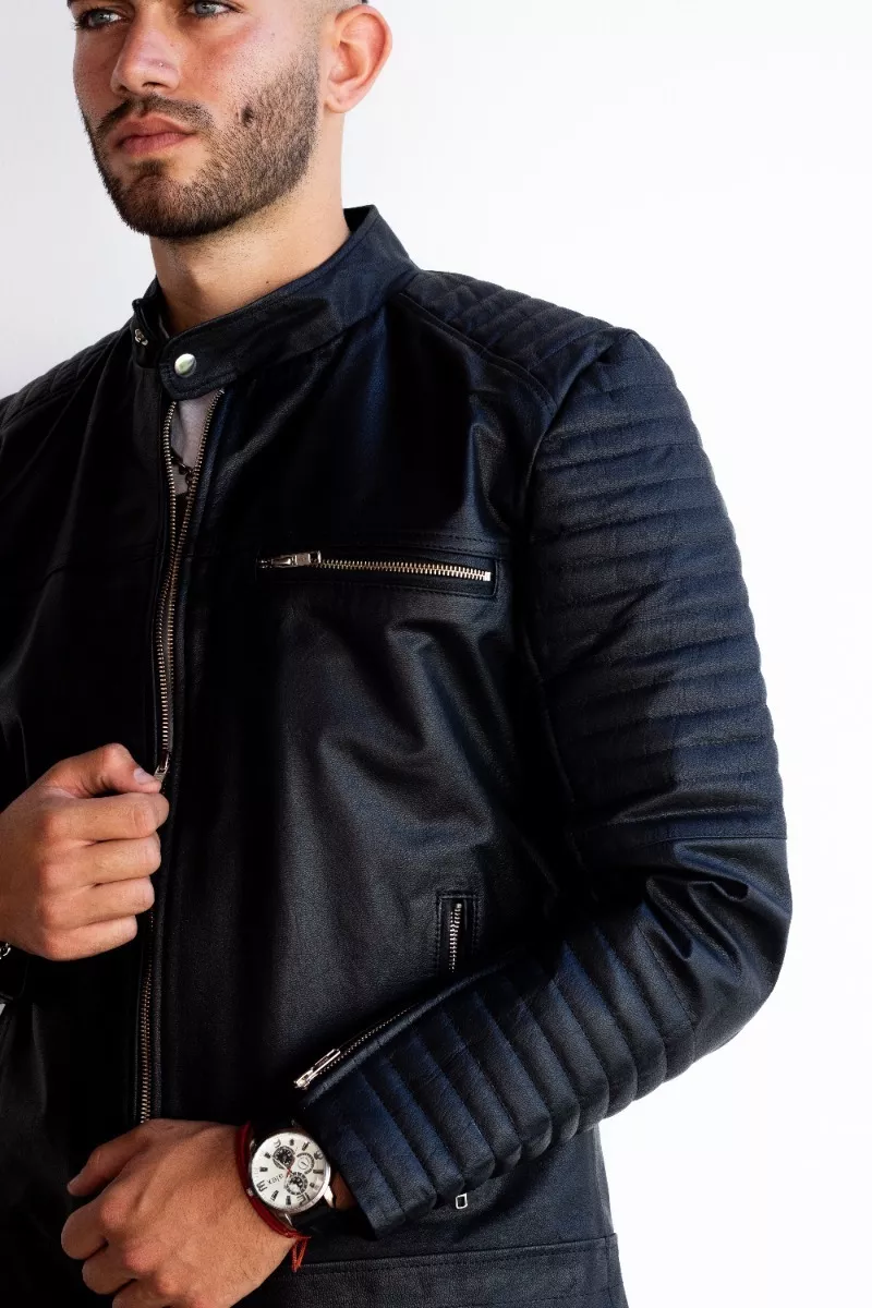 CAMPERA DE CUERO DE OVEJA 100% LEGITIMO DE HOMBRE  PAU