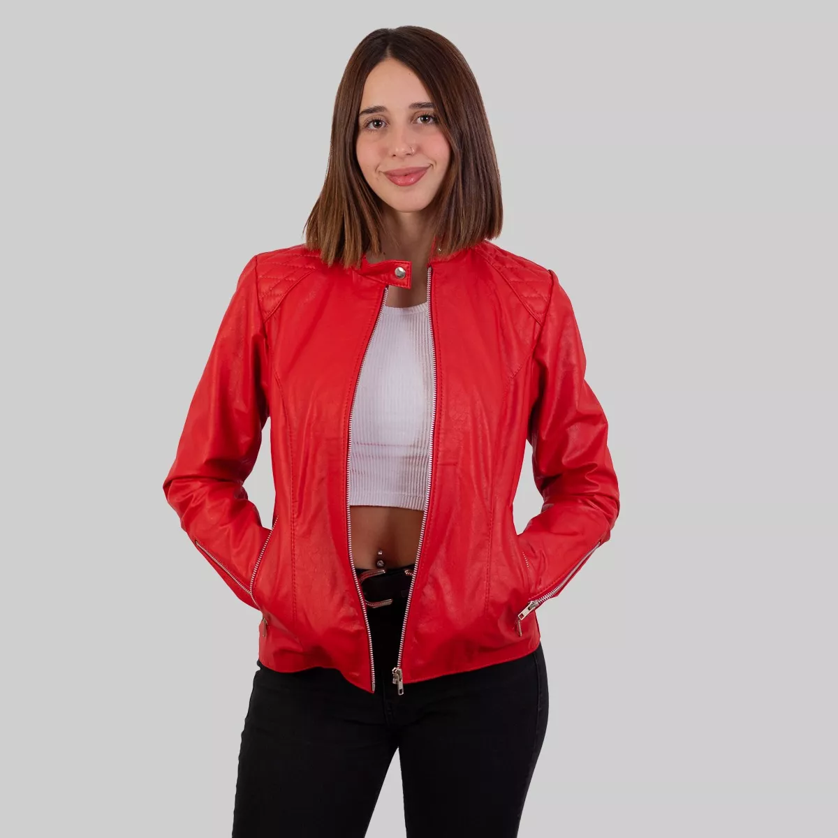 CAMPERA DE CUERO VACUNO 100% LEGITIMO DE MUJER  ART: 335