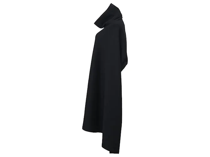 Capa de cuello alto Yohji Yamamoto en cachemir negro 