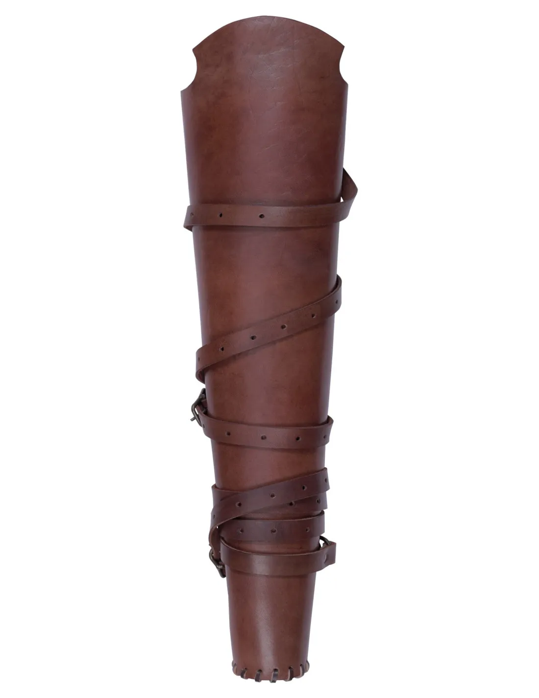 Carcaj de cuero marrón, con correa trasera (64 cm.)