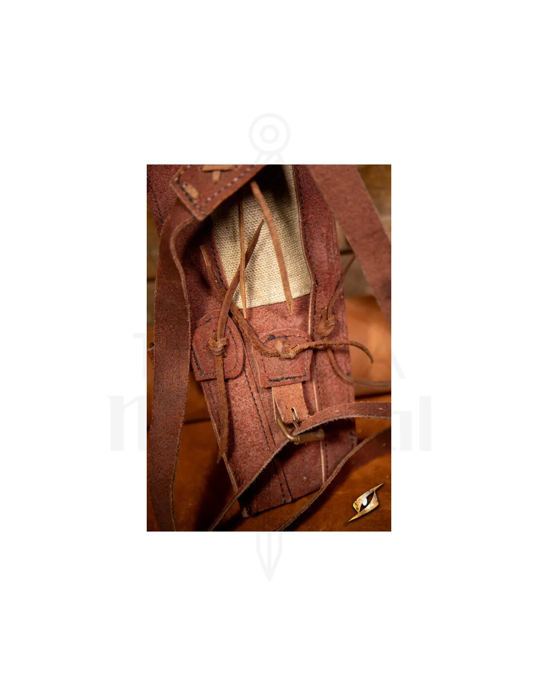 CARCAJ IMPERAL QUIVER EN PIEL  MARRóN