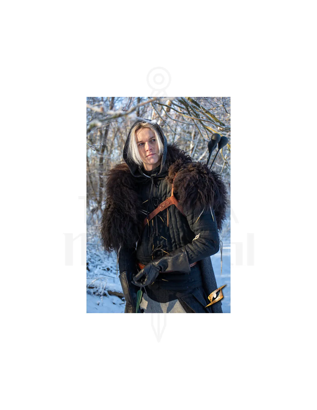 CARCAJ IMPERAL QUIVER EN PIEL  MARRóN