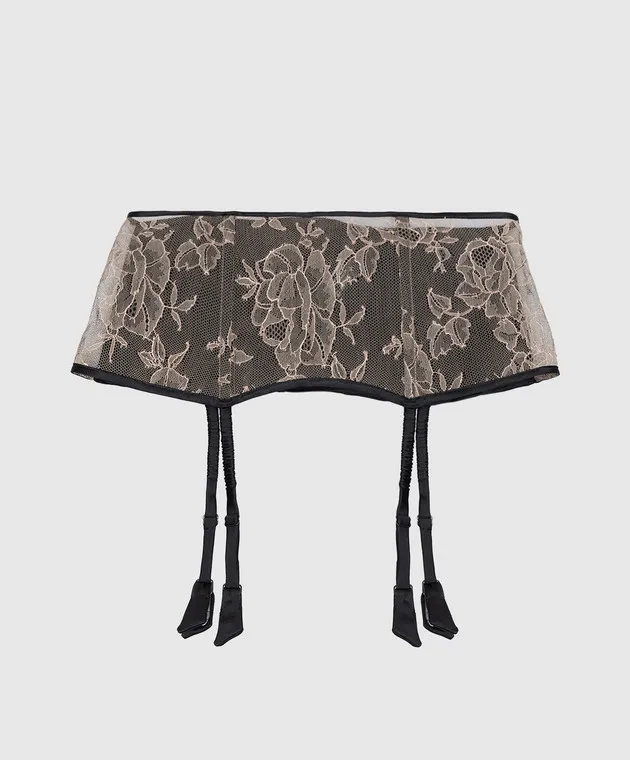 Carine Gilson Beige lace belt for stockings