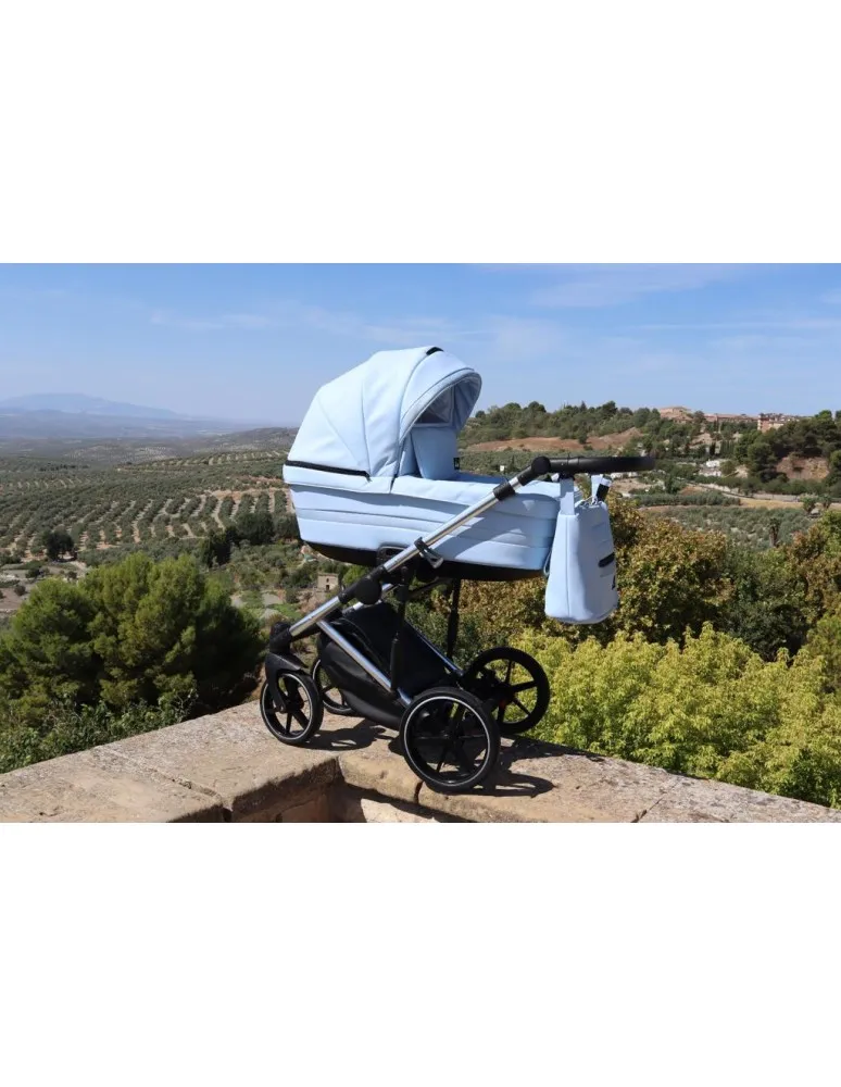 CARRO TRIO RIMINI ECOPIEL CELESTE